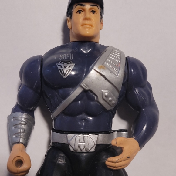 Demolition Man Action Figure Sylvester Stallone Battle Baton Spartan Vintage Toy - Picture 2 of 4